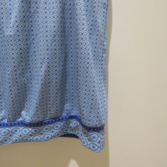 CABANA LIFE X TALBOTS Blue Diamond Blouson Tankini Top Summer Vacation - Size S - Picture 9 of 12